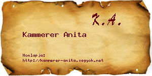 Kammerer Anita névjegykártya